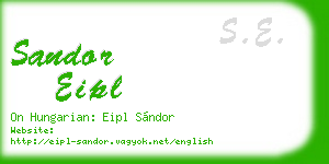 sandor eipl business card
